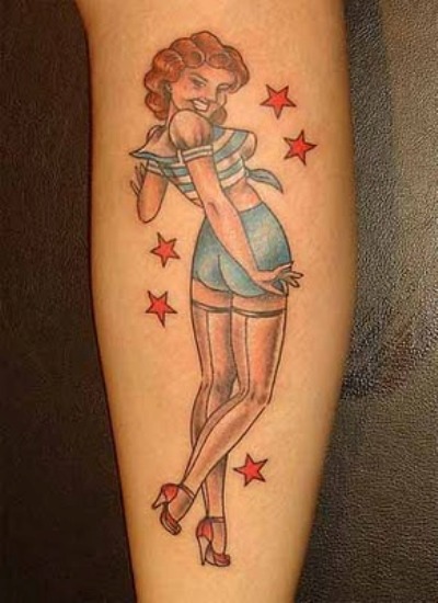 Tatuajes Pin Up: Colgados en la piel 53