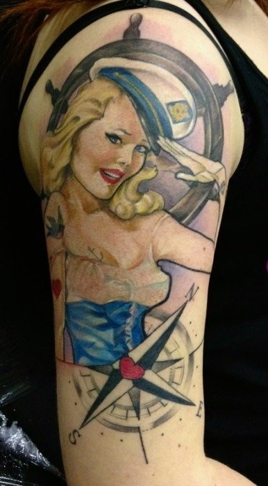 Tatuajes Pin Up: Colgados en la piel 77 Tatuajes Pin Up: Colgados en la piel 77