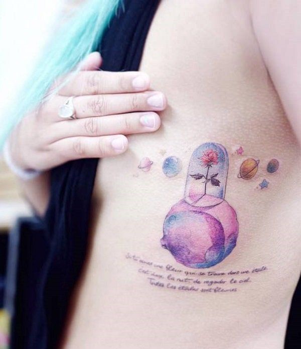 Tatuajes del Principito: solo se ve bien con el corazón 75