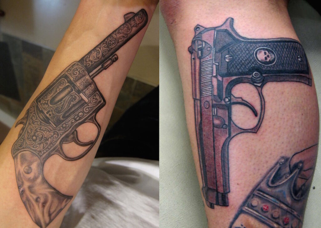 Ideas de Tatuajes de Pistolas: Símbolos de Poder 20