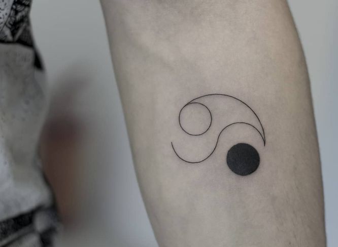 Tatuajes del Yin Yang: el equilibrio entre el bien y el mal 46