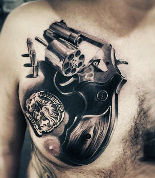 Ideas de Tatuajes de Pistolas: Símbolos de Poder 1 Ideas de Tatuajes de Pistolas: Símbolos de Poder 1