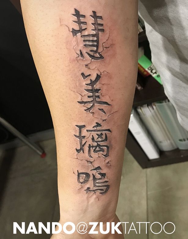 Tatuajes de letras chinas: Arte y misterios. 12
