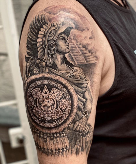 aztecwarriortattoo hashtag on Instagram • Photos and Videos  Tatuajes de  guerreros aztecas, Diseños de tatuajes azteca, Tatuajes con significado