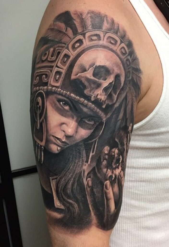 37 Ideas para Tatuajes de Guerreros Aztecas 18 37 Ideas para Tatuajes de Guerreros Aztecas 18