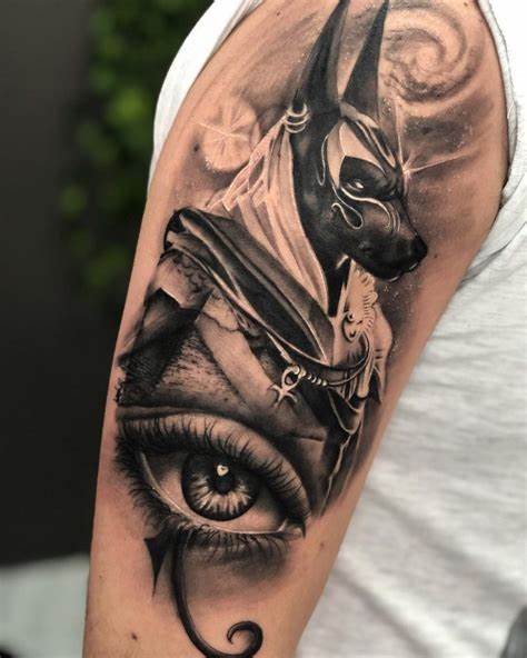 Tatuajes de Anubis: protector de los muertos 24 Tatuajes de Anubis: protector de los muertos 24