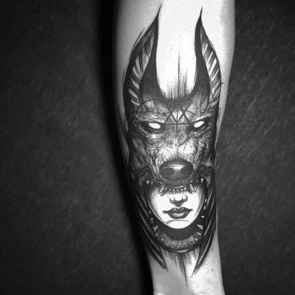 Tatuajes de Anubis: protector de los muertos 38 Tatuajes de Anubis: protector de los muertos 38
