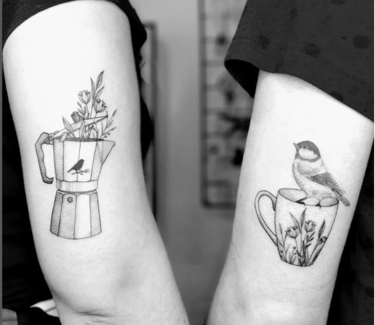 53 Diseños para Tatuajes de Café y Tazas de Café 28