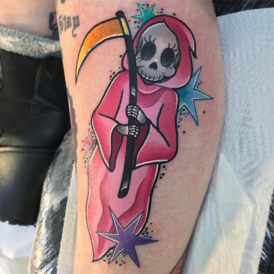 45 Mejores Tatuajes de la Santa Muerte con Significados 35