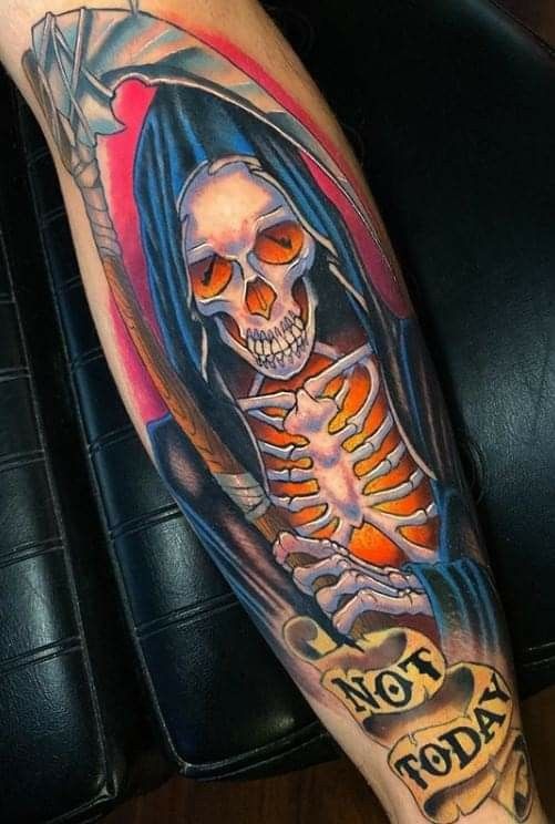45 Mejores Tatuajes de la Santa Muerte con Significados 37