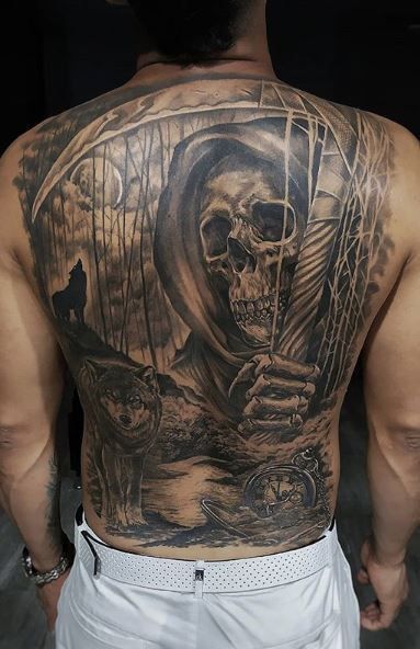 45 Mejores Tatuajes de la Santa Muerte con Significados 21